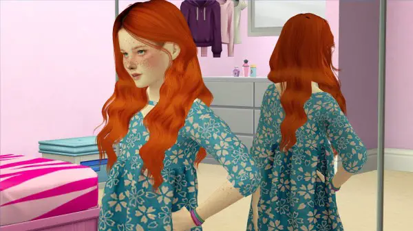 Coupure Electrique: LeahLillith`s Raine Hair retextured kids and toddlers version for Sims 4