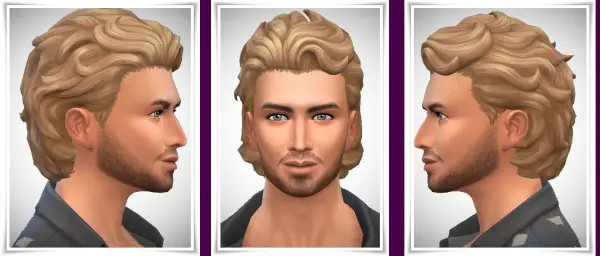 Birksches sims blog: Swept Back with Neck Hair for Sims 4