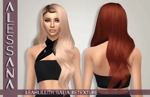 Alessana Sims: Leahlillith`s Galia hair retextured for Sims 4