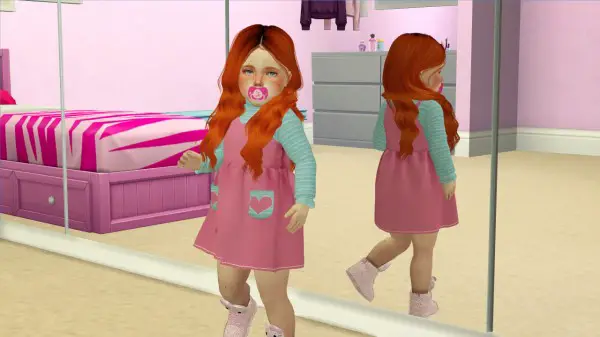 Coupure Electrique: LeahLillith`s Raine Hair retextured kids and toddlers version for Sims 4