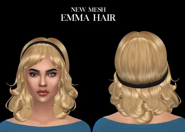 Leo 4 Sims: Emma Hair recolored for Sims 4