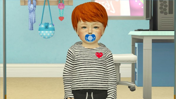 Coupure Electrique: MAY 281 hair retextured toddler version for Sims 4