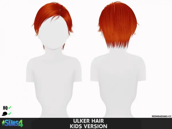 Coupure Electrique: Ulker hair retextured   kids and toddlers version for Sims 4