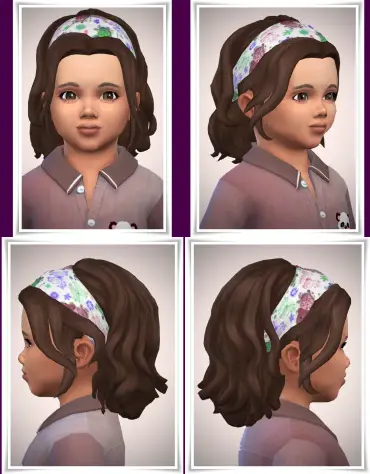 Birksches sims blog: Butterfly Bandana Hair for Toddler for Sims 4