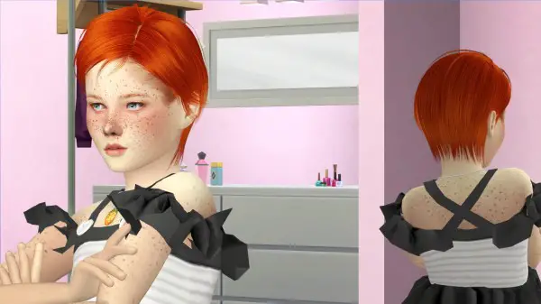 Coupure Electrique: Ulker hair retextured   kids and toddlers version for Sims 4