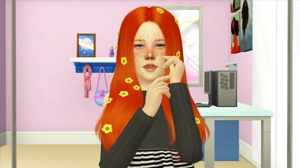 Coupure Electrique: LeahLillith`s Saci hair retetured   kids version for Sims 4