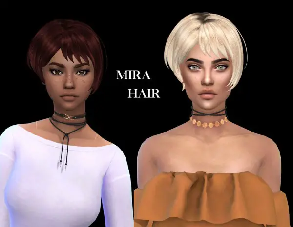 Leo 4 Sims: Mira hair recolored for Sims 4