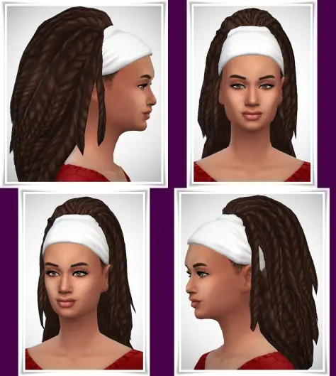 Birksches sims blog: Bandana Dreads hair for Sims 4