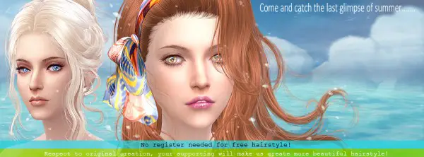 NewSea: YU 176 Zac hair for Sims 4