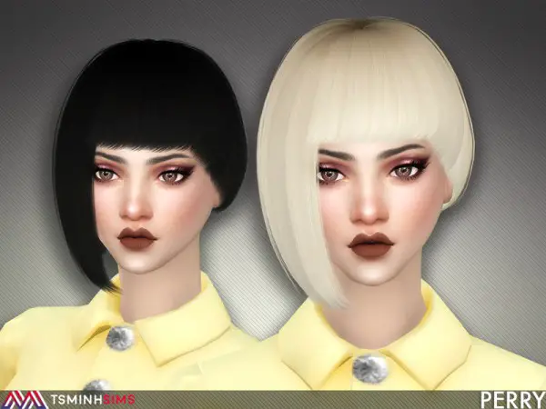 The Sims Resource: Perry Hair 58 by Tsminh Sims for Sims 4