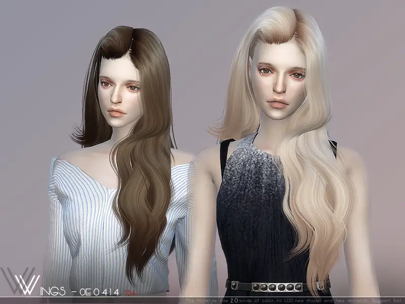 The Sims Resource Wings Oe0414 Hair Sims 4 Hairs