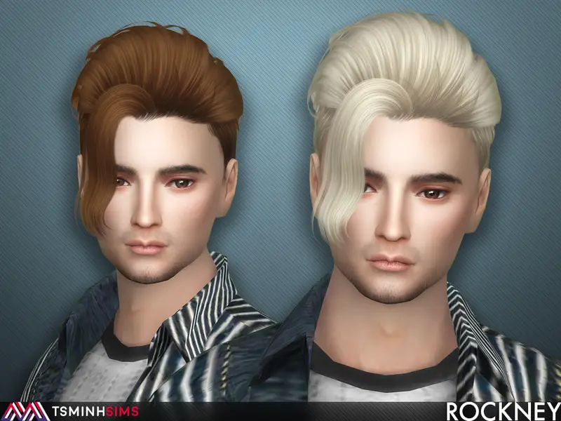 The Sims Resource: Rockney Hair 59 by Tsminh Sims - Sims 4 Hairs