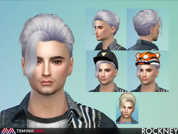 The Sims Resource: Rockney Hair 59 by Tsminh Sims for Sims 4