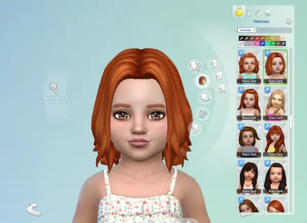 Mystufforigin: Kiara`s Abigail hair retextured toddlers version for Sims 4