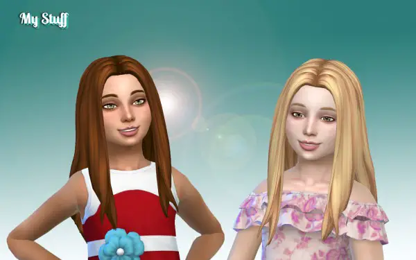 Mystufforigin: Liliana Hair retextured for girls for Sims 4
