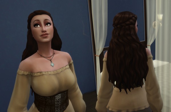 Mystufforigin: Patricia Hair retextured for Sims 4