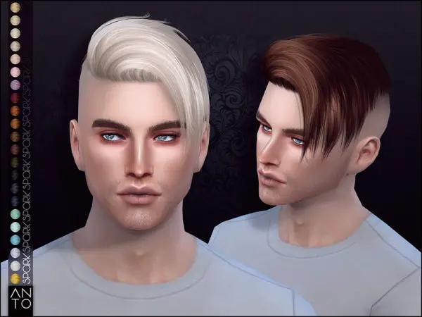 The Sims Resource: Spark Hair by Anto for Sims 4