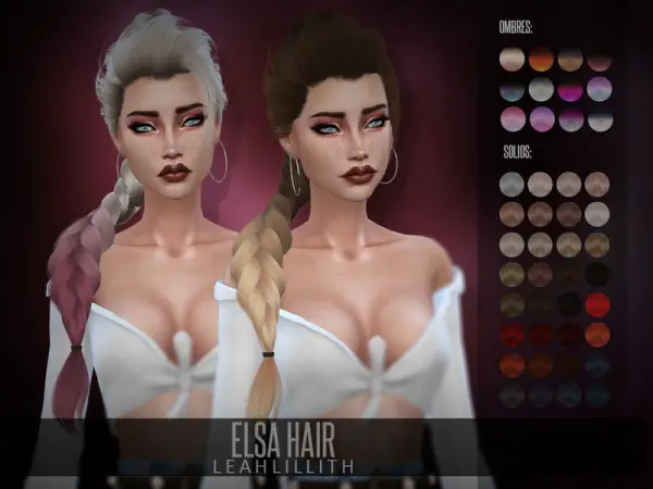 The Sims Resource: Elsa Hair by LeahLillith for Sims 4