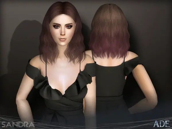 The Sims Resource: Sandra hair by Ade Darma for Sims 4