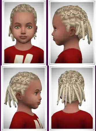 Birksches sims blog: Cool Braids hair for toddler for Sims 4