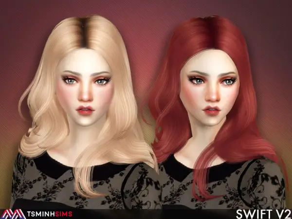 The Sims Resource: Swift Hair 57 V2 by TsminhSims for Sims 4