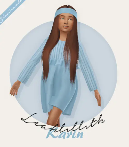 Simiracle: LeahLillith`s Karin hair retextured   Kids Version for Sims 4