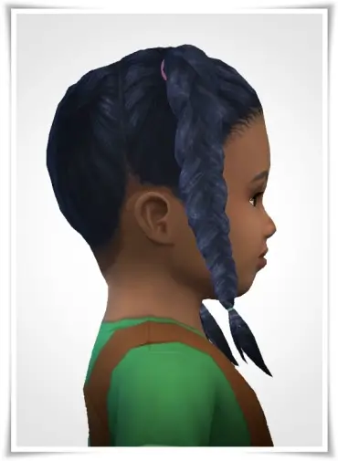 Birksches sims blog: Twist Braids Toddler version for Sims 4