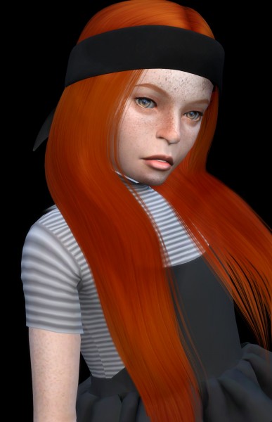 Coupure Electrique: LeahLillith`s Karin hair retextured   Kids Version for Sims 4