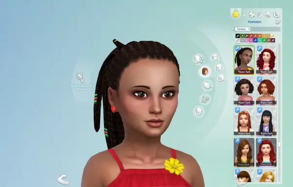 Mystufforigin: Anya Hair retextured girls version for Sims 4