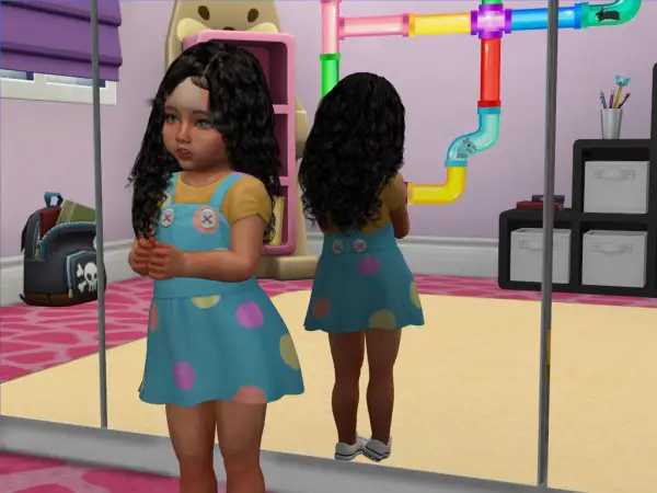 Coupure Electrique: Tsminh`s Angel hair retextured   kids and toddlers versions for Sims 4