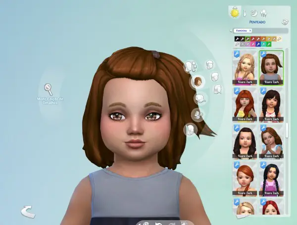 Mystufforigin: Melanie Hair retextured V2 for Toddlers for Sims 4