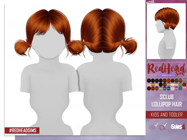 Coupure Electrique: S Club`s Lolipop hair retextured kids and toddlers versions for Sims 4