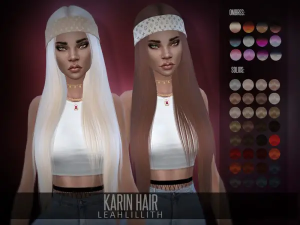 The Sims Resource: Karin Hair by Leah Lillith for Sims 4