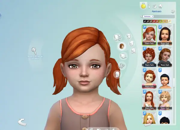 Mystufforigin: Pigtails Conversion for Toddlers for Sims 4