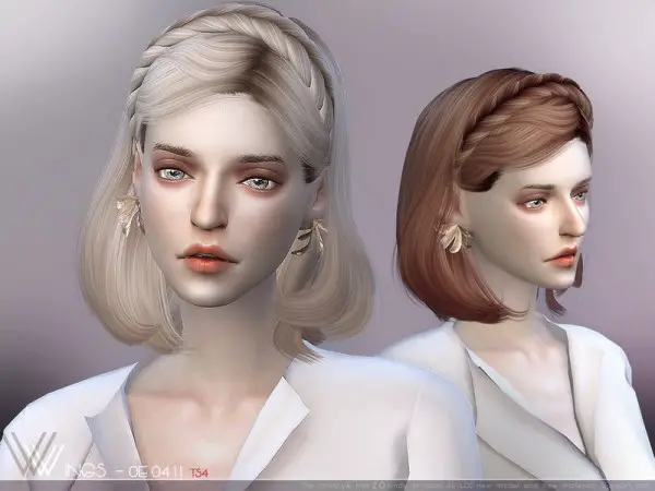 The Sims Resource: WINGS OE0111 hair for Sims 4
