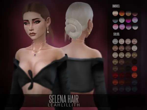 The Sims Resource: Selena Hair by Leah Lillith for Sims 4