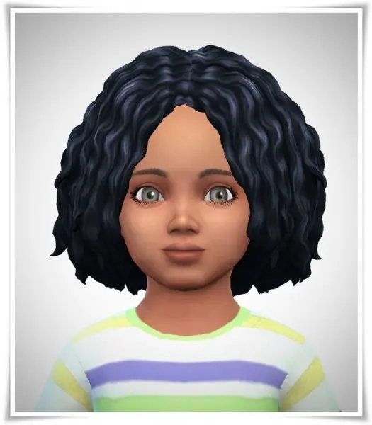 Birksches sims blog: Wavy Bob hair toddler version for Sims 4
