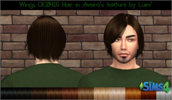 Mertiuza: Wings OE0416 hair retextured for Sims 4