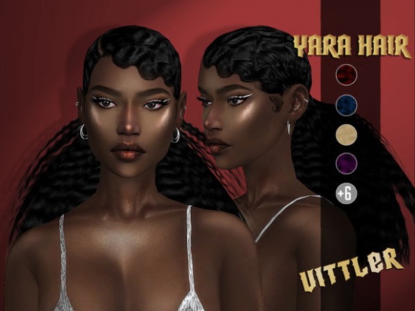 Vittleruniverse: Yara hair for Sims 4