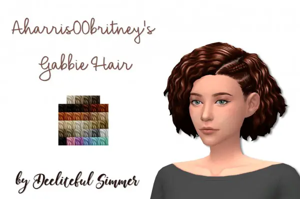 Deelitefulsimmer: Gabbie hair retextured for Sims 4