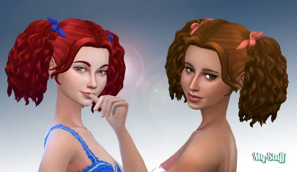Mystufforigin: Poppy Hair retextured for Sims 4