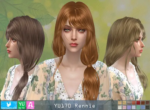 NewSea: YU170 Rennie hair for Sims 4