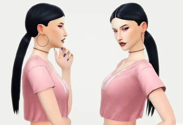 Kot Cat: Arianna hair retextured for Sims 4