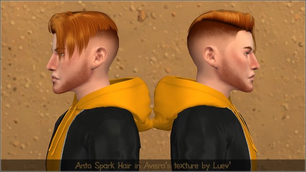 Mertiuza: Anto`s Spark hair retextured for Sims 4