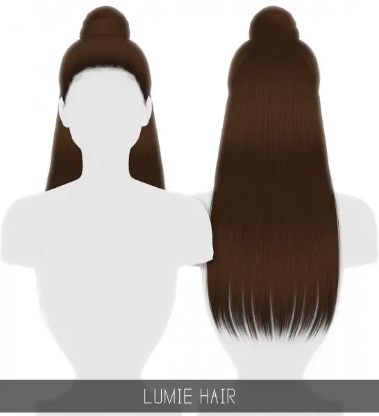 Simpliciaty: Lumie hair for Sims 4