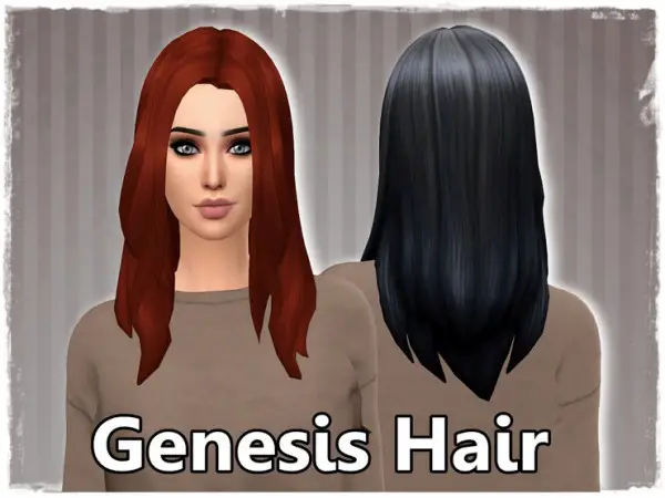 Mikerashi: Stealthic`s Genesis hair retextured for Sims 4