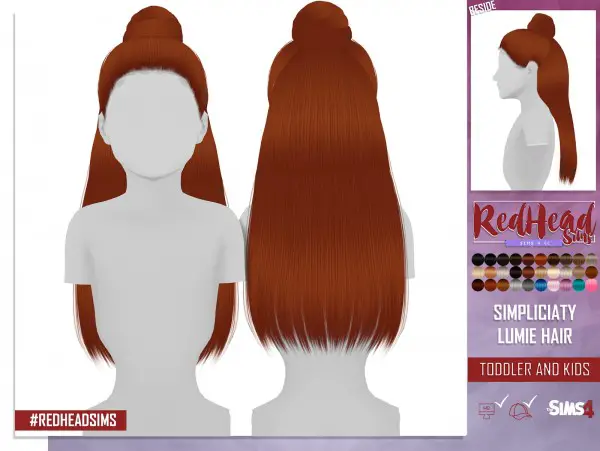 Coupure Electrique: Simpliciaty`s Lumie hair retextured   kids and toddlers versions for Sims 4