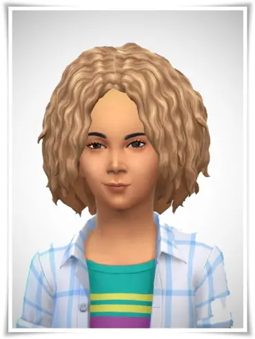 Birksches sims blog: Wavy Bob hair Kids version for Sims 4