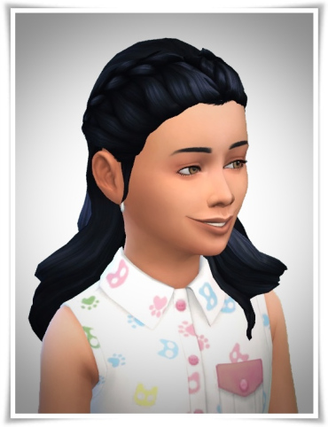Birksches sims blog: Girls Braided Forehead Hair for Sims 4