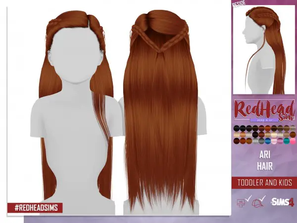 Coupure Electrique: LeahLillith`s Ari hair retextured   kids and toddlers versions for Sims 4